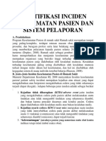 Identifikasi Inciden Keselamatan Pasien Dan Sistem Pelaporan