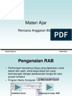 Pengenalan RAB Excel