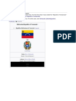 Venezuela: Bolivarian Republic of Venezuela