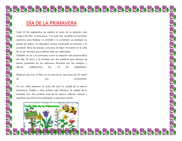 Día de La Primavera | PDF