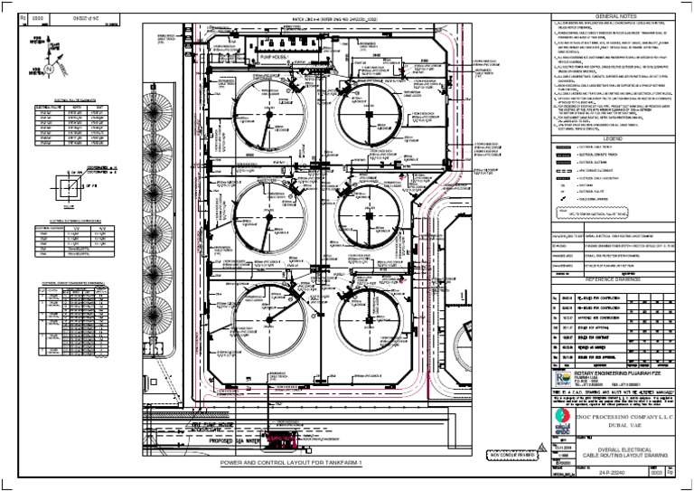 Power and Control Layout For Tankfarm-1: General Notes | PDF