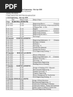 C 14 Mar Apr 2018 Time Tables