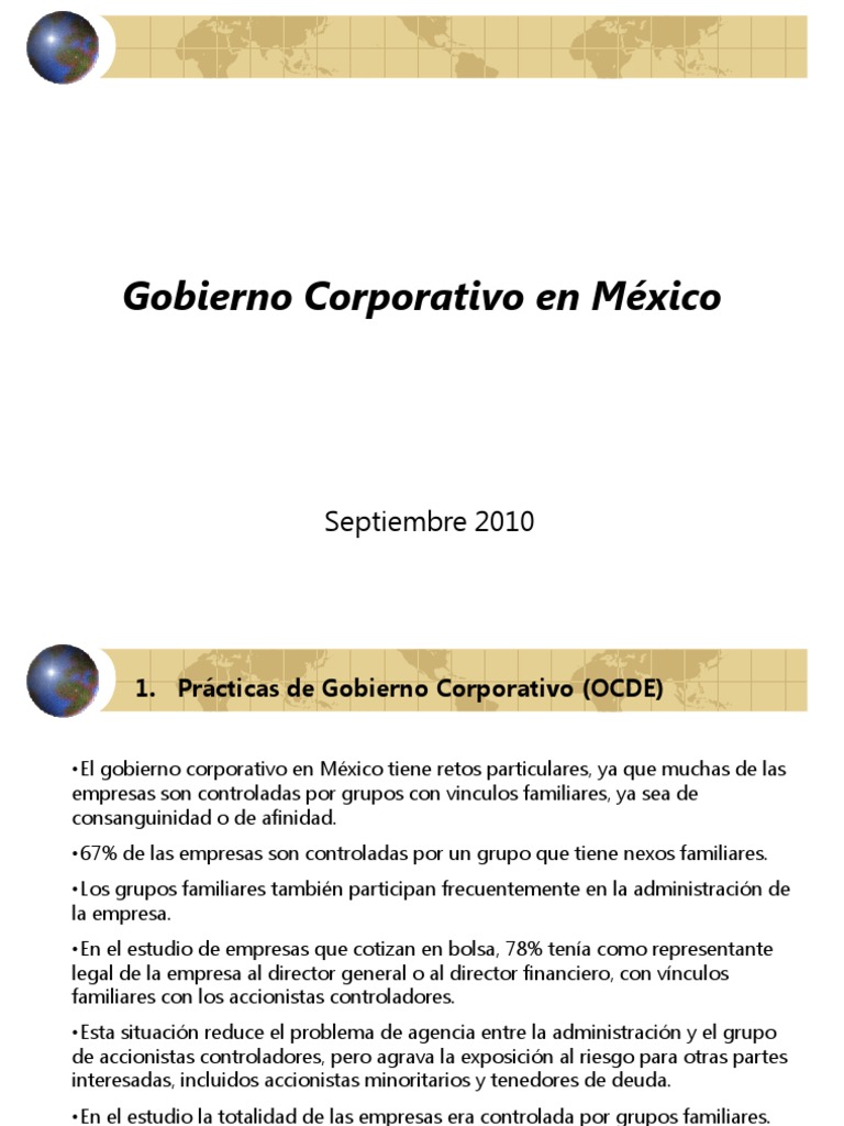Gobierno Corporativo en México | PDF | México | Gobierno corporativo