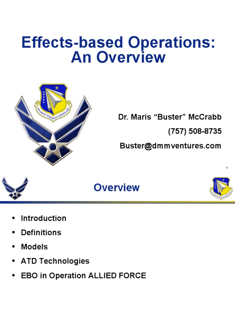 Effects-Based Operations Overview | PDF | Cognition | Psychological ...