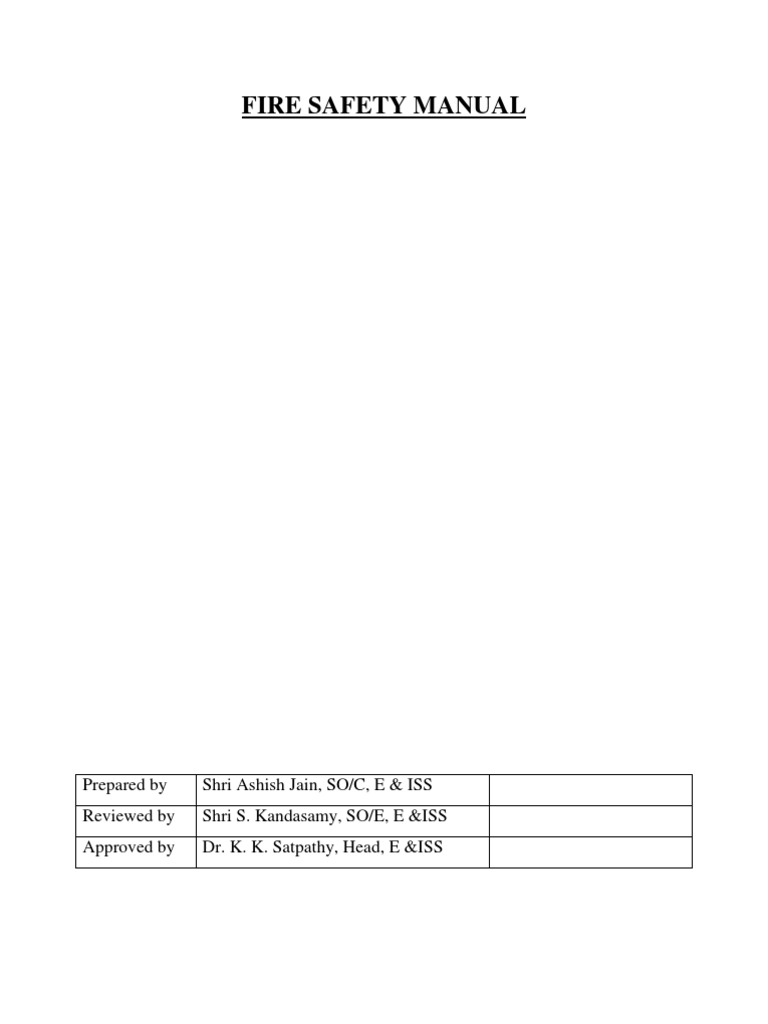 Fire Safety Manual | PDF | Combustion | Sodium