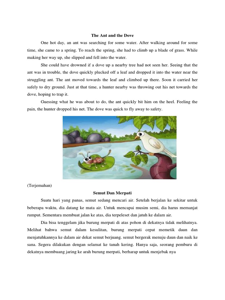 Cerita Bahasa Inggris Untuk Anak SD | PDF