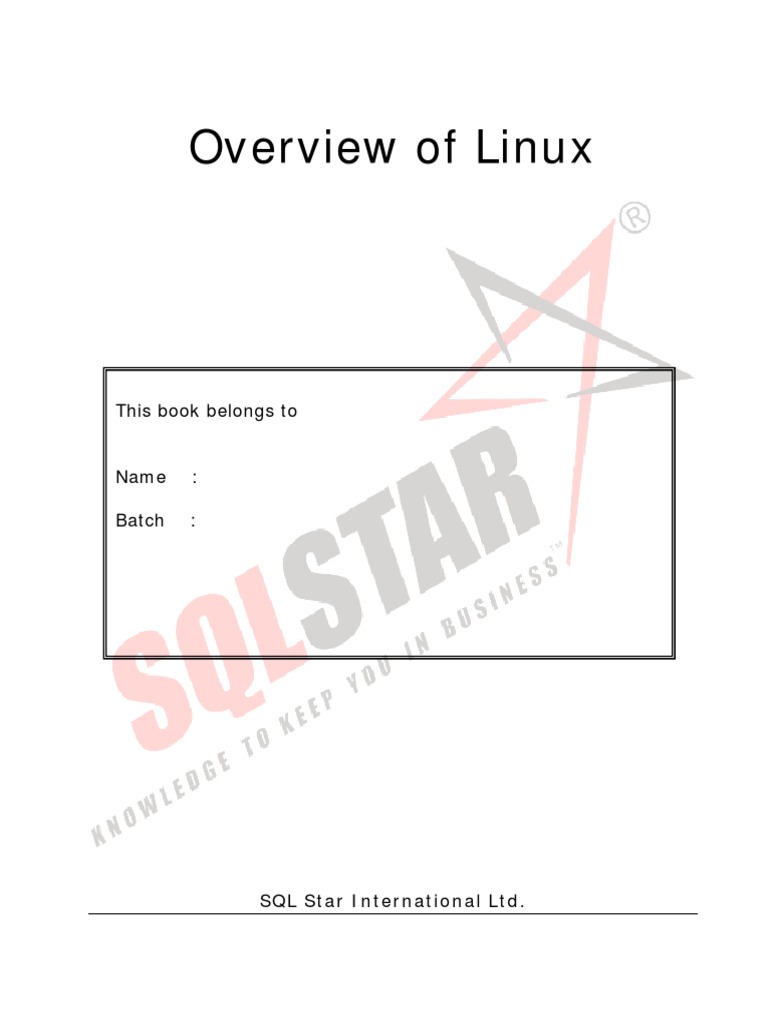 Overview of Linux: This Book Belongs To | PDF | Operating System | Free ...