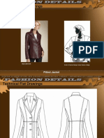 Technical Flat Drawings for a Fitted Jacket