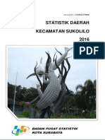 Statistik Daerah Kecamatan Sukolilo 2016