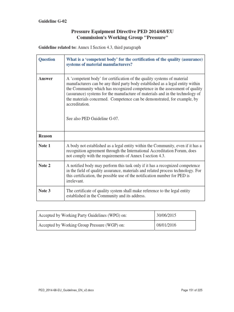 Ped 2014 68 eu guidelines key to annex i or en10204 type live pdf
