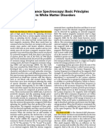 Magnetic Resonance Spectroscopy Basic Principles White Matter