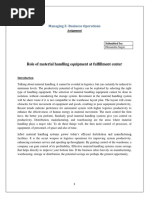 Role of Material Handling Equipment at Fulfillment Center: Managing E-Business Operations