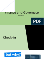 Finance and Governace: Education