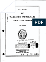 Catalog of Wargaming and Military Simulation Models - 1989