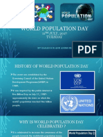 World Population Day: 11 JULY, 2017 Tuesday