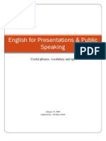 English For Presentations and Public Speaking - Useful Phrases Vocabury and Tips