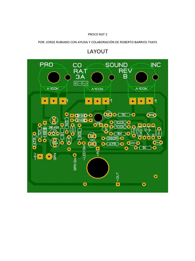 Proco Rat 2: Manual y Layout PCB | PDF