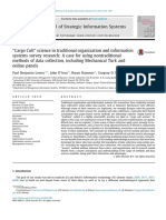 Cargo Cult Science in Traditional Organization and Information Systems Survey Research A Case For Using Nontraditional Methods of Data Collection Inc