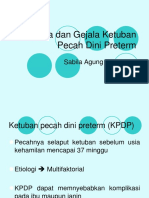 Tanda Dan Gejala Ketuban Pecah Dini Preterm