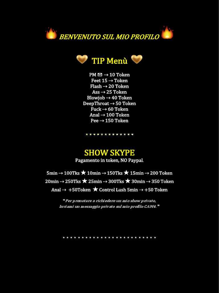Esempio Black- GOLD- CAM4 Biografia