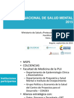 Encuesta Nacional de Salud Mental 2015