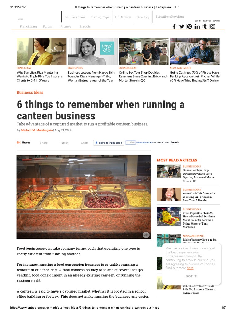 6 Things To Remember When Running A Canteen Business Entrepreneur PH