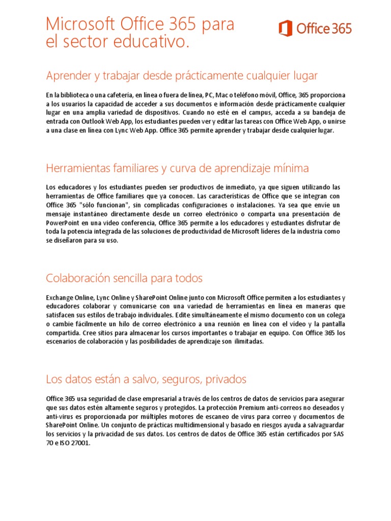 10 Beneficios de Microsoft Office | PDF | Oficina 365 | Computación en ...
