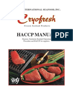 Haccp Manual: Hawaii International Seafood, Inc