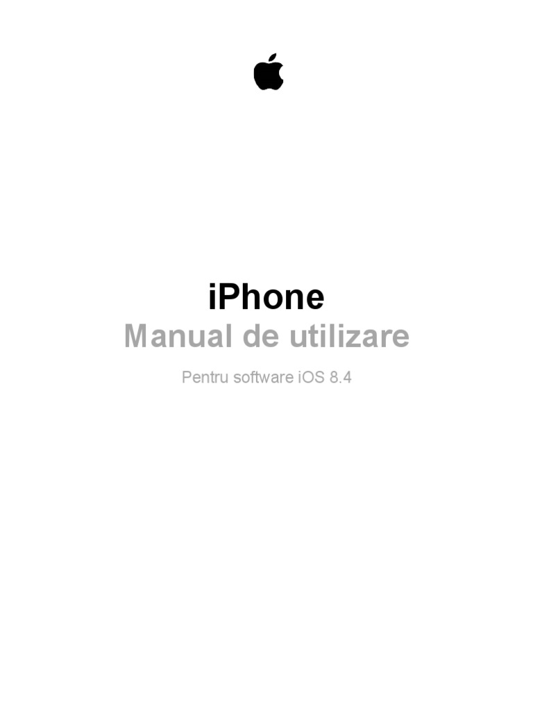 Iphone Manual De Utilizare