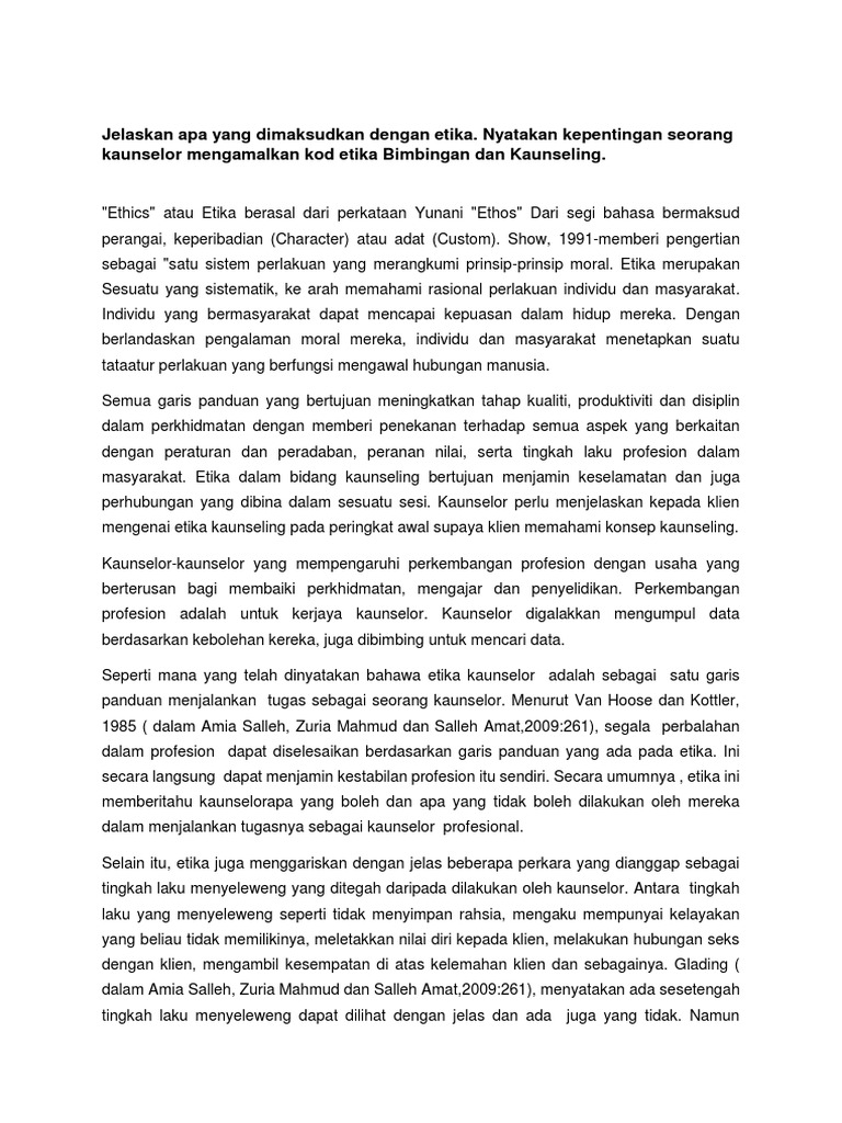 Tutorial 1 Kepentingan Etika Pdf