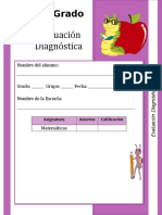 Prueba Diagnóstica Matematicas Cuarto