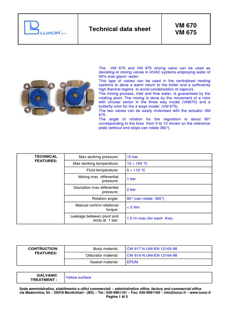 Specifications and Operating Instructions for the VM 670 and VM 675