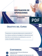 1 Introduccion La Investigacion de Operaciones