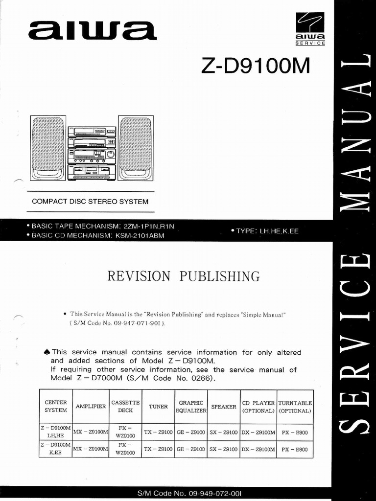 CX Zd9100m Aiwa | PDF