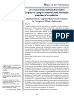 Araujo & Lopes (2015) Desenvolvimento de Um Inventario Cognitivo-Comportamental para Avaliacao Da Alianca Terapeutica