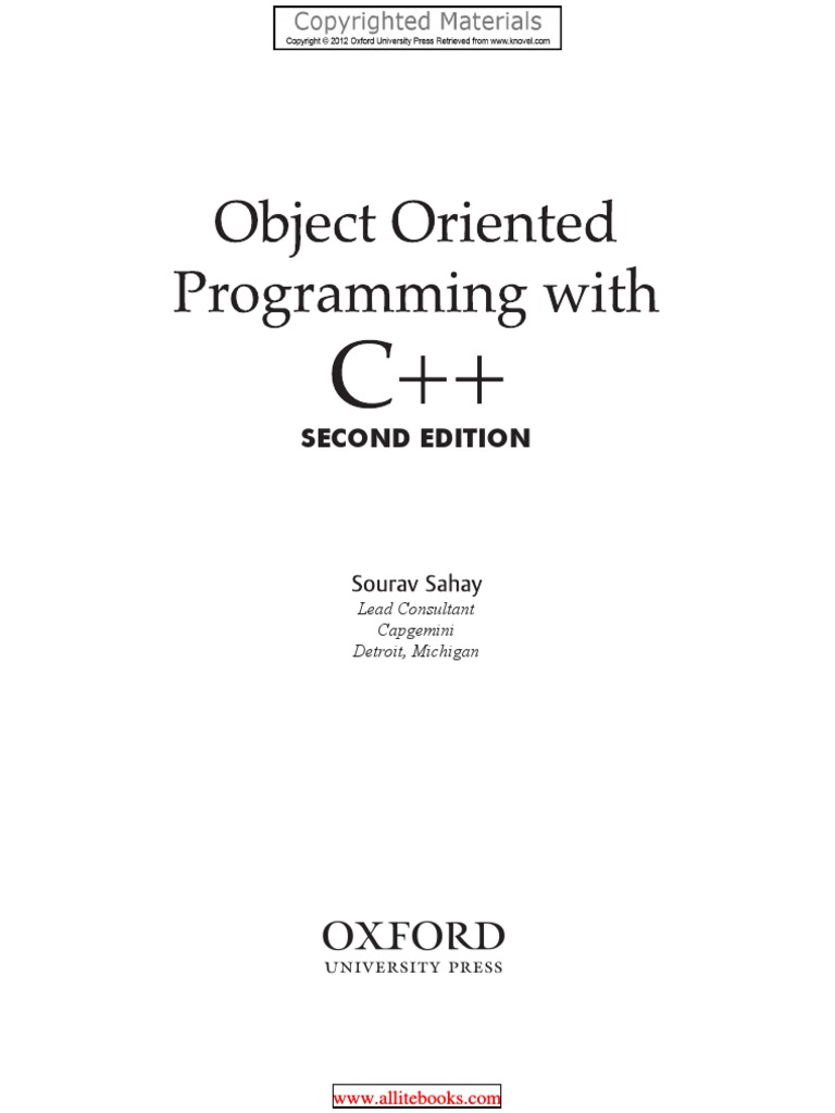 Object Oriented Programming: Second Edition | PDF | C++ | Inheritance ...