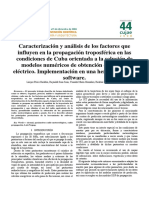 Caracterización factores influyen propagación troposférica Cuba