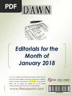 DAWN Editorials January 2018