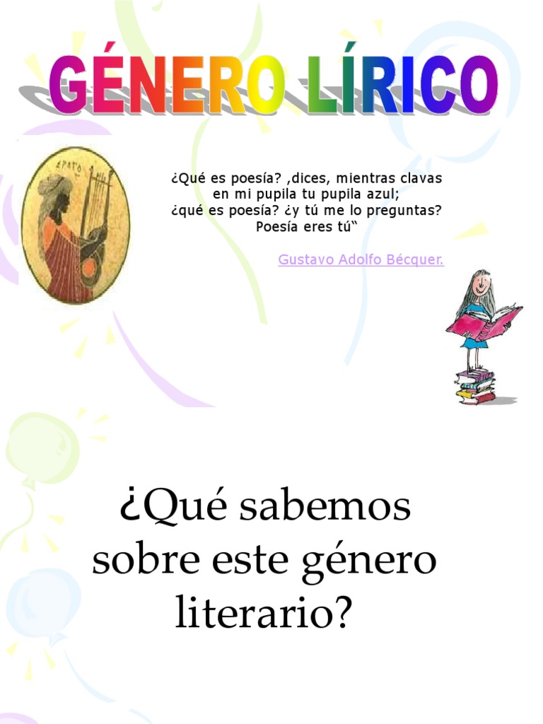 Historia Del Género Lírico Rima Poesía