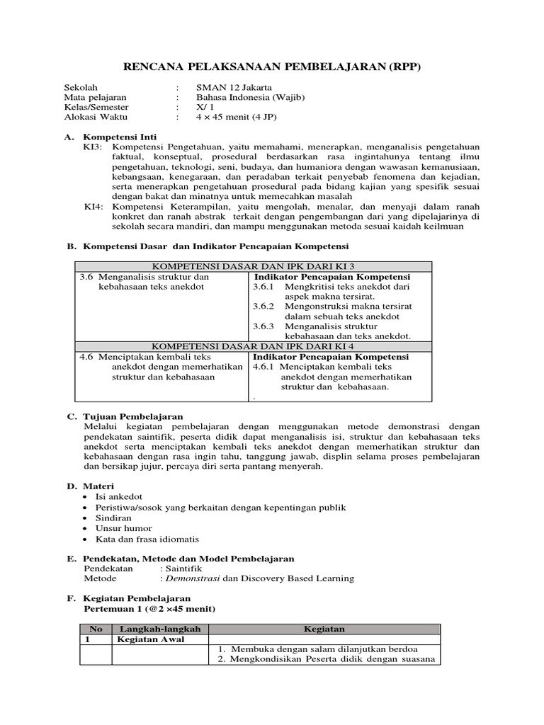 Rpp 36 46 Teks Anekdot Rpp 36 46 Teks Anekdot