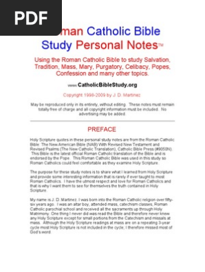 Roman Catholic Bible Study Personal NotesTM