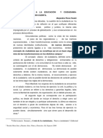 "Acceso A La Educación y Ciudadanía: Cuestiones A Tener en Cuenta" - Pérez Scalzi, 2004.