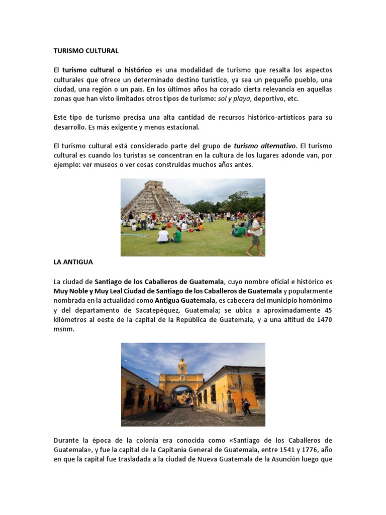 Turismo Cultural | PDF | Guatemala | Turismo