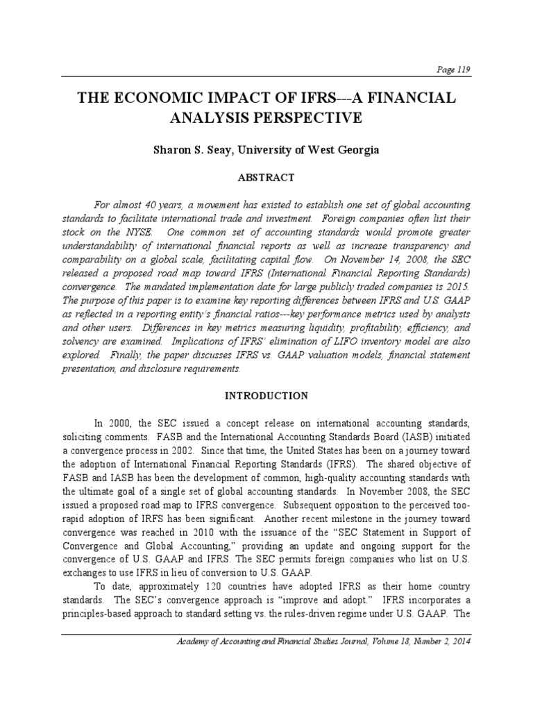 The Economic Impact of IFRS | PDF | International Financial Reporting ...