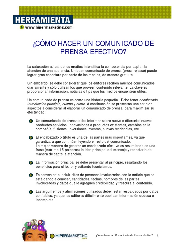 ¿Cómo Hacer Un Comunicado De Prensa Efectivo?