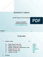 Quantum Lasers: EE 566 Optical Communications