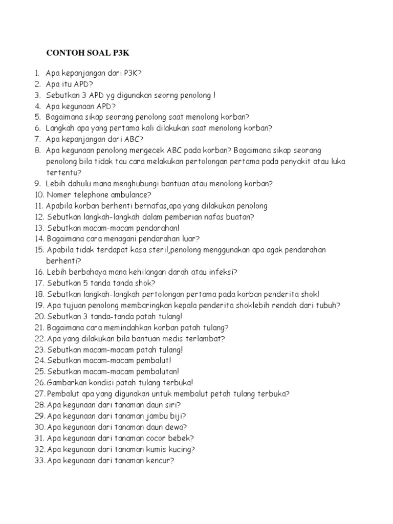 Contoh Soal P3k