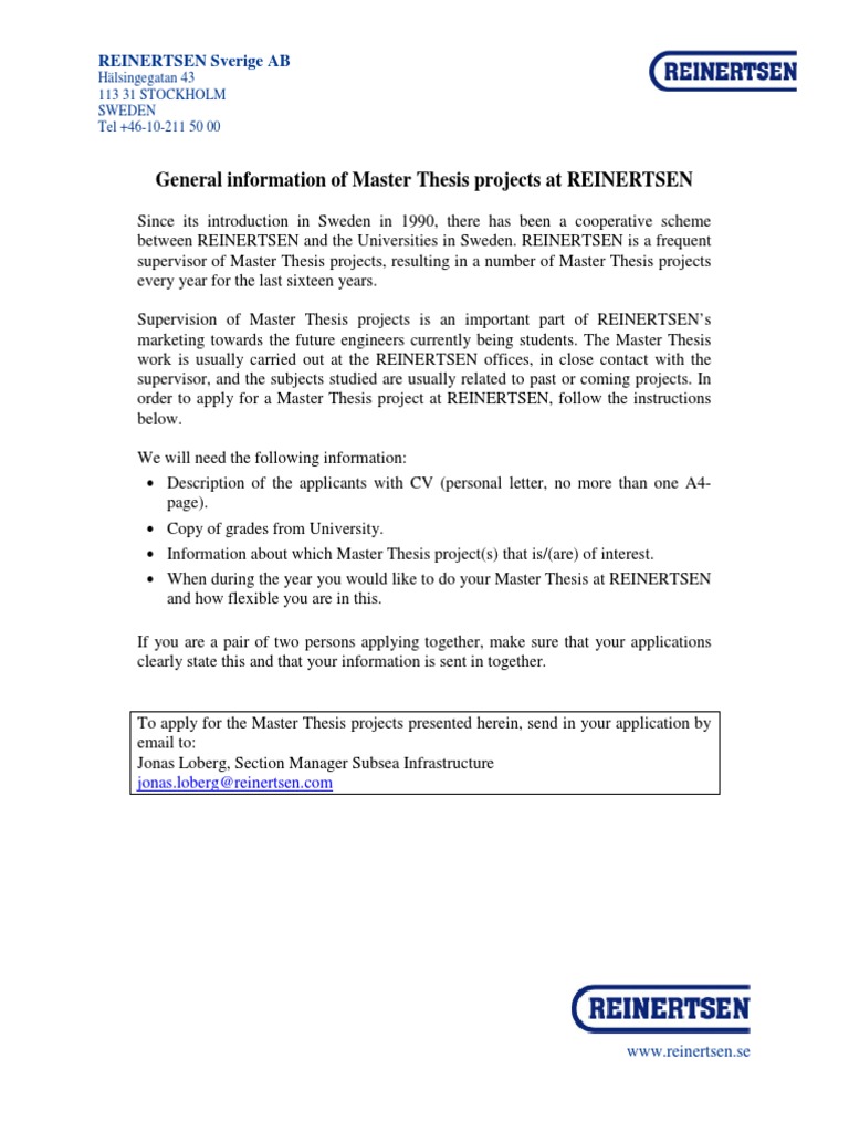 Idea - Master Thesis Projects Idea | PDF | Pipeline Transport | Subsea ...