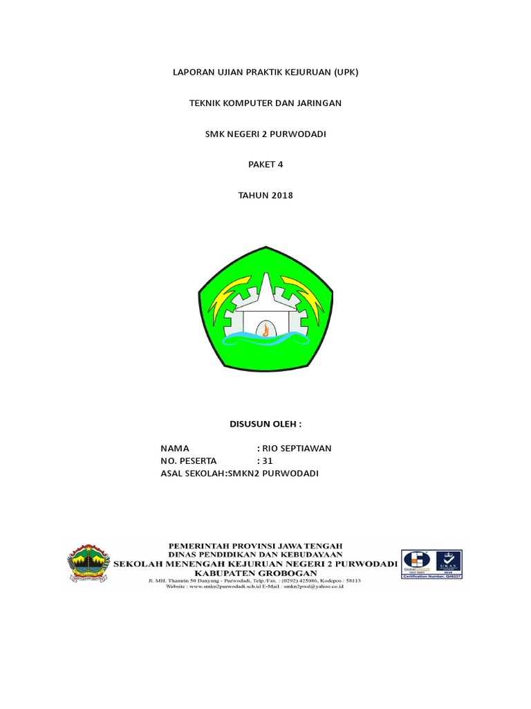 laporan UKK TKJ paket 4 tahun 2018