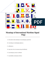 Meanings of International Maritime Signal Flags